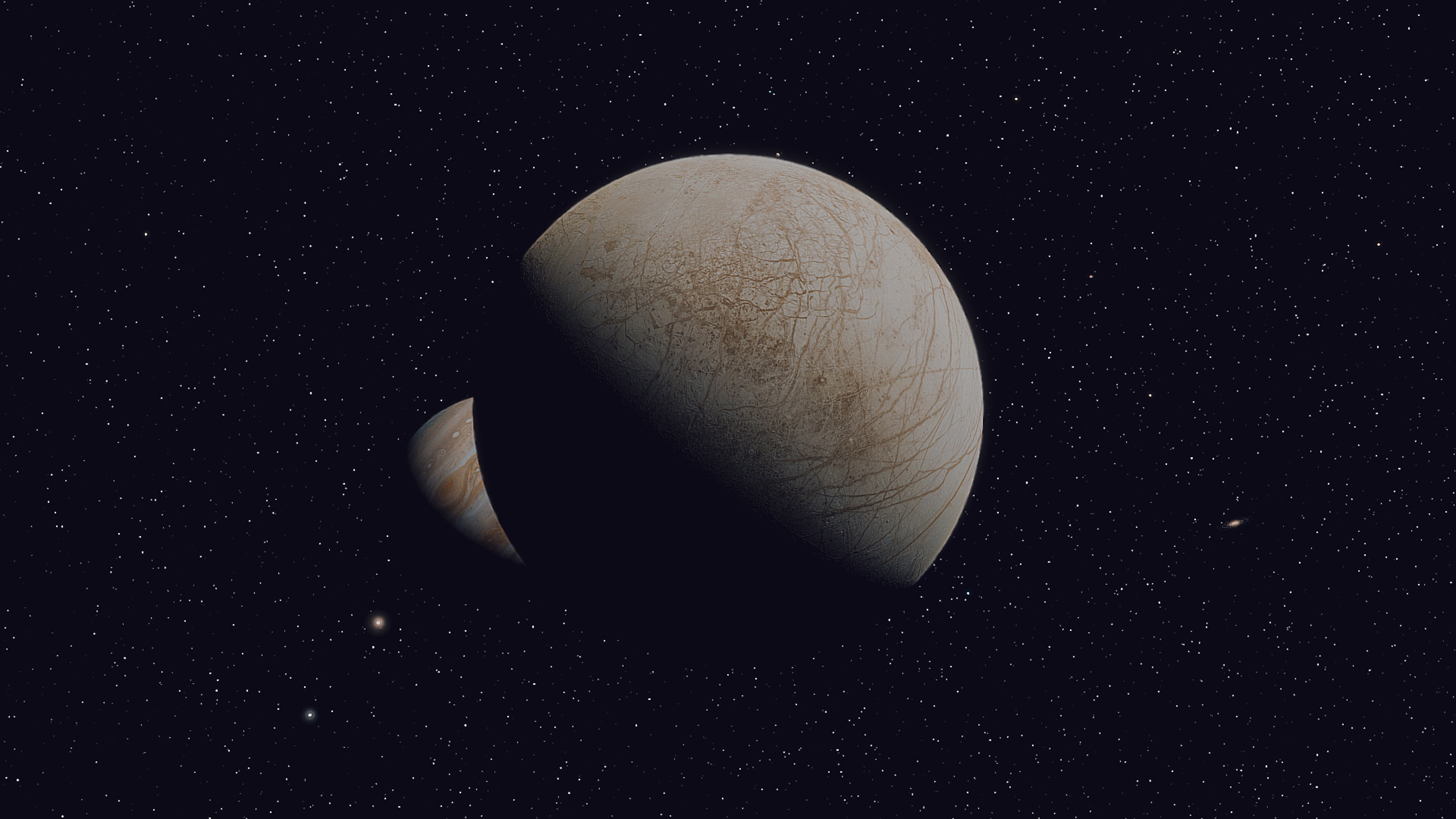Jupiter behind Europa